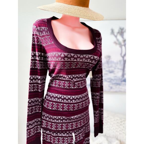 Aeropostale live love dream waffle thermal 2pc fair-isle Y2K jogger pajama set L - Picture 1 of 6
